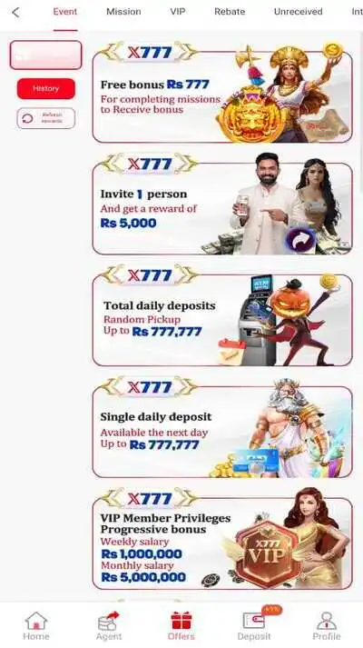 X777 free earning Platform
